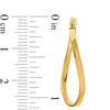 Thumbnail Image 2 of 12.0mm Swirl Squared Tube Oval Hoop Earrings in 14K Gold