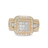 Thumbnail Image 2 of 1.00 CT. T.W. Composite Cushion-Shaped Diamond Double Frame Vintage-Style Engagement Ring in 10K Gold