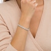 Thumbnail Image 1 of 2.01 CT. T.W. Diamond Swirl Bracelet in 10K White Gold – 7.25"