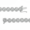 Thumbnail Image 2 of 2.01 CT. T.W. Diamond Swirl Bracelet in 10K White Gold – 7.25"