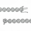 Thumbnail Image 3 of 2.01 CT. T.W. Diamond Swirl Bracelet in 10K White Gold – 7.25"
