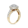 Thumbnail Image 2 of 1.25 CT. T.W. Certified Canadian Princess-Cut Diamond Double Frame Engagement Ring in 14K Gold (I/I1)