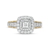 Thumbnail Image 4 of 1.25 CT. T.W. Certified Canadian Princess-Cut Diamond Double Frame Engagement Ring in 14K Gold (I/I1)