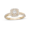 Thumbnail Image 0 of 0.45 CT. T.W. Princess-Cut Diamond Double Frame Engagement Ring in 14K Gold (I/I2)