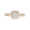 Thumbnail Image 3 of 0.45 CT. T.W. Princess-Cut Diamond Double Frame Engagement Ring in 14K Gold (I/I2)