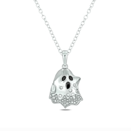 0.04 CT. T.W. Diamond Ghost Pendant in Sterling Silver