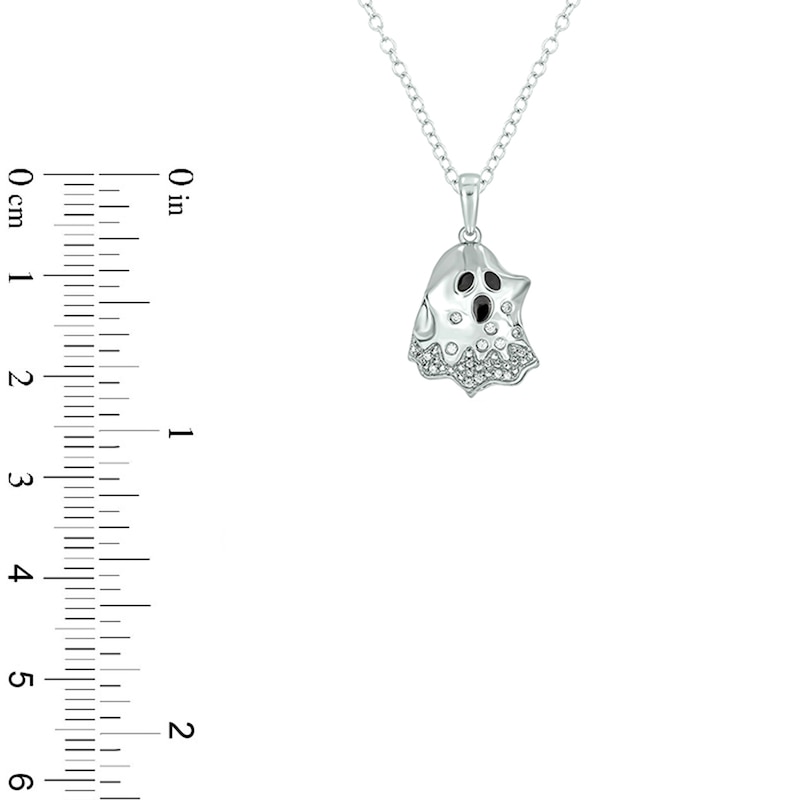 0.04 CT. T.W. Diamond Ghost Pendant in Sterling Silver