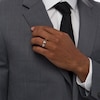 Thumbnail Image 1 of Vera Wang Love Collection Limited Edition Men's 0.085 CT. T.W. Black Enhanced Diamond Wedding Band in 14K White Gold