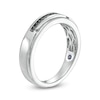 Thumbnail Image 2 of Vera Wang Love Collection Limited Edition Men's 0.085 CT. T.W. Black Enhanced Diamond Wedding Band in 14K White Gold