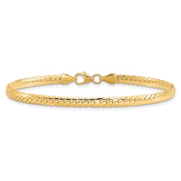 3.0mm Snake Chain Bracelet in Hollow 14K Gold - 7.5"