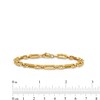 5.0mm Paper Clip and Oval Link Chain Bracelet in Hollow 14K Gold - 7.5"