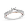 Enchanted Disney Ariel 0.95 CT. T.W. Princess-Cut Diamond Double Row Engagement Ring in 14K Two-Tone Gold