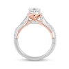Thumbnail Image 3 of Enchanted Disney Belle 0.95 CT. T.W. Diamond Scallop Edge Twist Shank Engagement Ring in 14K Two-Tone Gold
