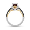 Thumbnail Image 2 of Enchanted Disney Villains Evil Queen Garnet and 0.29 CT. T.W. Diamond Engagement Ring in 14K Two-Tone Gold