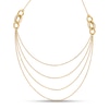 Thumbnail Image 1 of Interlocking Layered Circles Multi-Strand Necklace in 14K Gold