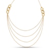 Thumbnail Image 0 of Interlocking Layered Circles Multi-Strand Necklace in 14K Gold