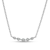 Thumbnail Image 1 of Diamond Accent Five Stone Multi-Shape Necklace in Sterling Silver