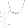 Thumbnail Image 3 of Diamond Accent Five Stone Multi-Shape Necklace in Sterling Silver