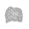 Thumbnail Image 1 of 3.00 CT. T.W. Baguette and Round Diamond Multi-Row Crossover Ring in 10K White Gold