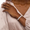 Thumbnail Image 2 of 3.0mm White Lab-Created Sapphire Triple Row Bolo Bracelet in Sterling Silver - 9"