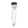 Thumbnail Image 3 of 1.21 CT. T.W. Black Enhanced and White Diamond Tri-Sides Engagement Ring in 10K White Gold