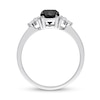 Thumbnail Image 4 of 1.21 CT. T.W. Black Enhanced and White Diamond Tri-Sides Engagement Ring in 10K White Gold