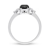 Thumbnail Image 5 of 1.21 CT. T.W. Black Enhanced and White Diamond Tri-Sides Engagement Ring in 10K White Gold