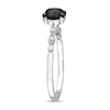 Thumbnail Image 3 of 1.09 CT. T.W. Black Enhanced and White Diamond Engagement Ring in 10K White Gold