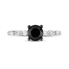 Thumbnail Image 3 of 1.09 CT. T.W. Black Enhanced and White Diamond Engagement Ring in 10K White Gold
