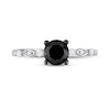 Thumbnail Image 4 of 1.09 CT. T.W. Black Enhanced and White Diamond Engagement Ring in 10K White Gold
