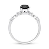 Thumbnail Image 4 of 1.09 CT. T.W. Black Enhanced and White Diamond Engagement Ring in 10K White Gold