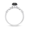 Thumbnail Image 5 of 1.09 CT. T.W. Black Enhanced and White Diamond Engagement Ring in 10K White Gold