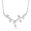 Thumbnail Image 1 of Diamond Accent "Y" Leaf Branch Necklace in Sterling Silver