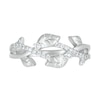 0.145 CT. T.W. Diamond Twist Leaf Ring in Sterling Silver