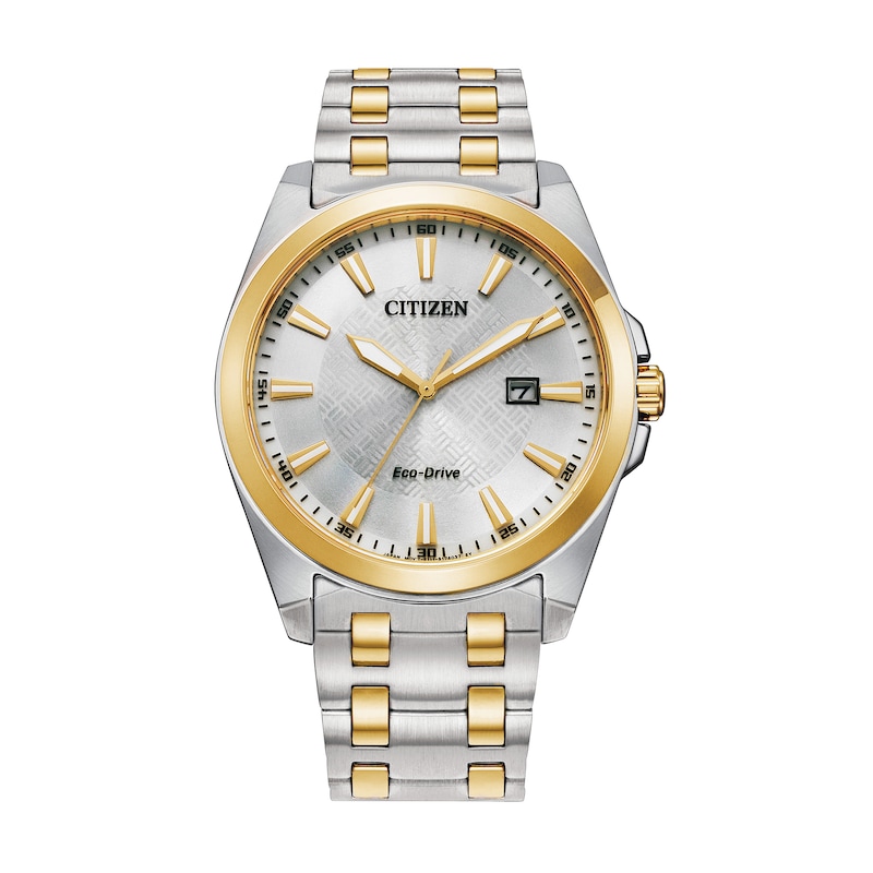 Men's Citizen Eco-Drive® Corso Two-Tone Watch with Silver-Tone Dial (Model: BM7534-59A)|Peoples Jewellers