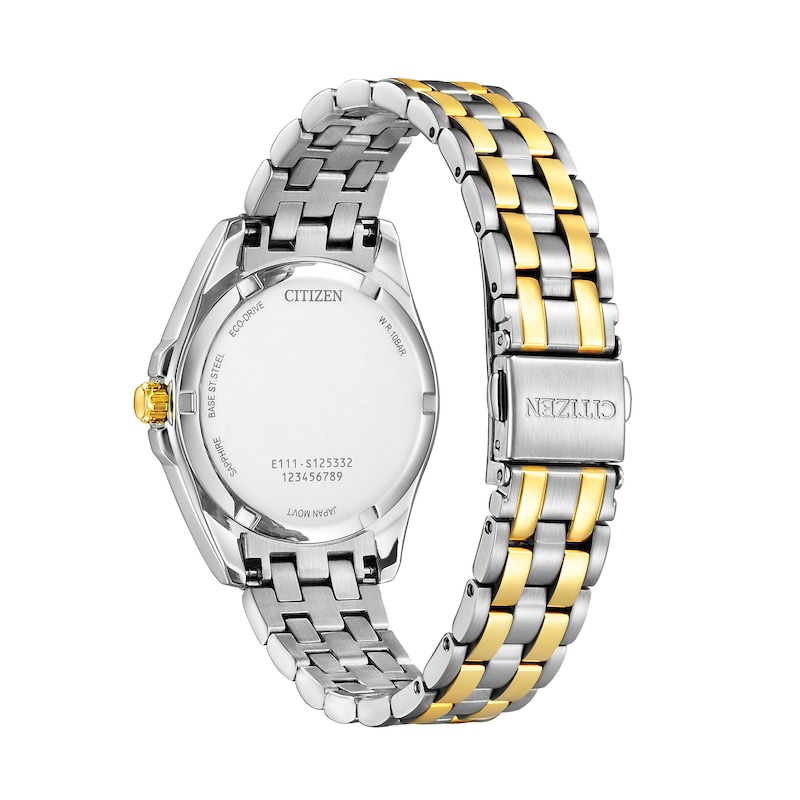 Ladies' Citizen Eco-Drive® Corso Two-Tone Watch with Mother-of-Pearl Dial (Model: EO1224-54D)