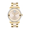 Thumbnail Image 1 of Ladies' Movado Bold® Ceramic Crystal Accent Gold-Tone IP Watch with Champagne Dial (Model: 3600785)