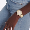 Thumbnail Image 3 of Ladies' Movado Bold® Ceramic Crystal Accent Gold-Tone IP Watch with Champagne Dial (Model: 3600785)