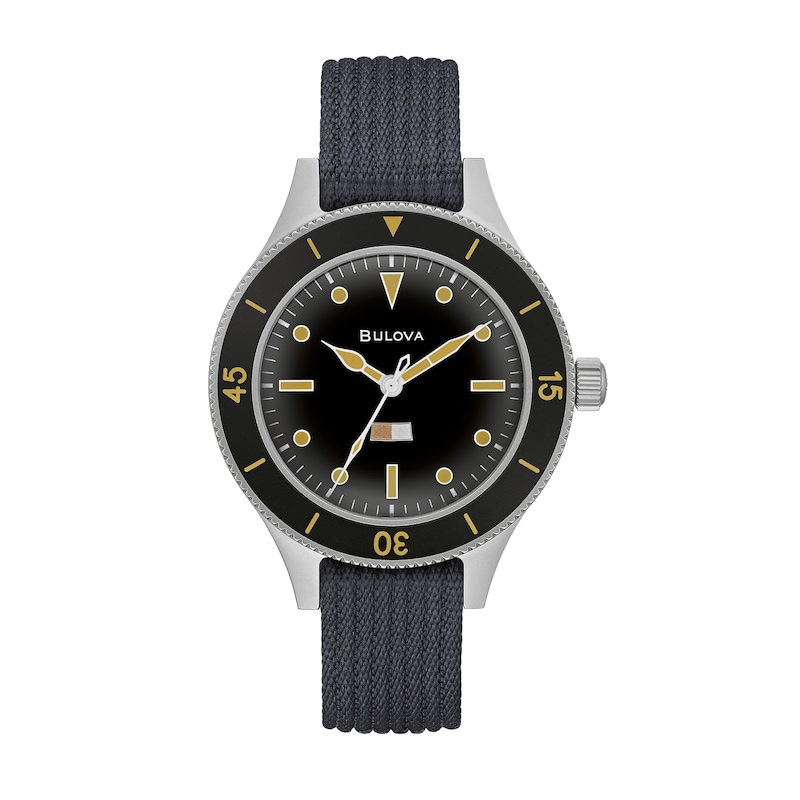 Men's Bulova Archive Series MIL-SHIPS-W-2181 Submersible Automatic Strap Watch with Black Dial (Model: 98A266)|Peoples Jewellers