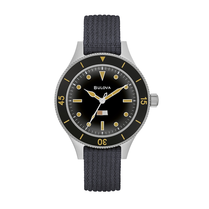 Main Image 1 of Men's Bulova Archive Series MIL-SHIPS-W-2181 Submersible Automatic Strap Watch with Black Dial (Model: 98A266)