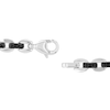 Men's 7.0mm Link Chain Necklace in Stainless Steel and Black IP - 24"