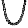 Thumbnail Image 1 of Men's 8.0mm Multi-Finish Reversible Franco Snake Chain Necklace in Solid Stainless Steel  and Black IP - 24"