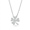 Thumbnail Image 1 of Four-Leaf Clover Necklace in 10K White Gold - 17.75"