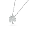 Thumbnail Image 2 of Four-Leaf Clover Necklace in 10K White Gold - 17.75"