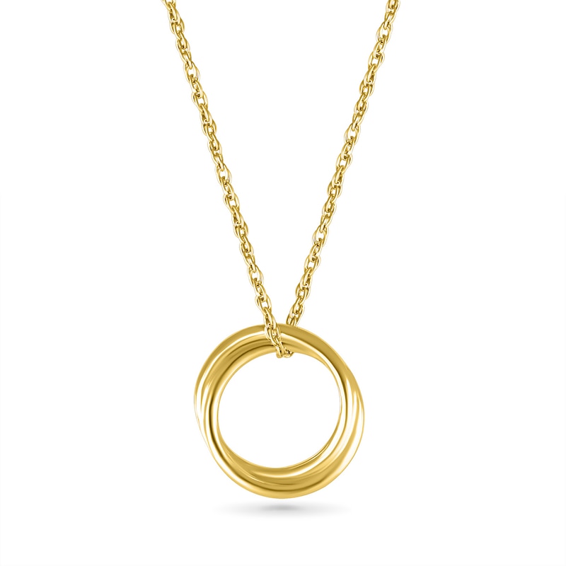 Double Circle Pendant in 10K Gold|Peoples Jewellers