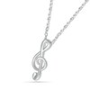 Thumbnail Image 2 of Treble Clef Pendant in 10K White Gold