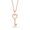 Thumbnail Image 1 of Heart-Top Key Pendant in 10K Rose Gold