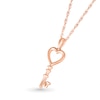 Thumbnail Image 2 of Heart-Top Key Pendant in 10K Rose Gold