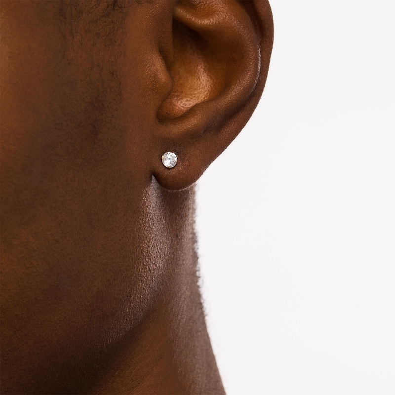 Main Image 2 of 4.0mm Freshwater Cultured Pearl, Cubic Zirconia, and Ball Three Pair Stud Earrings Set in 14K Gold