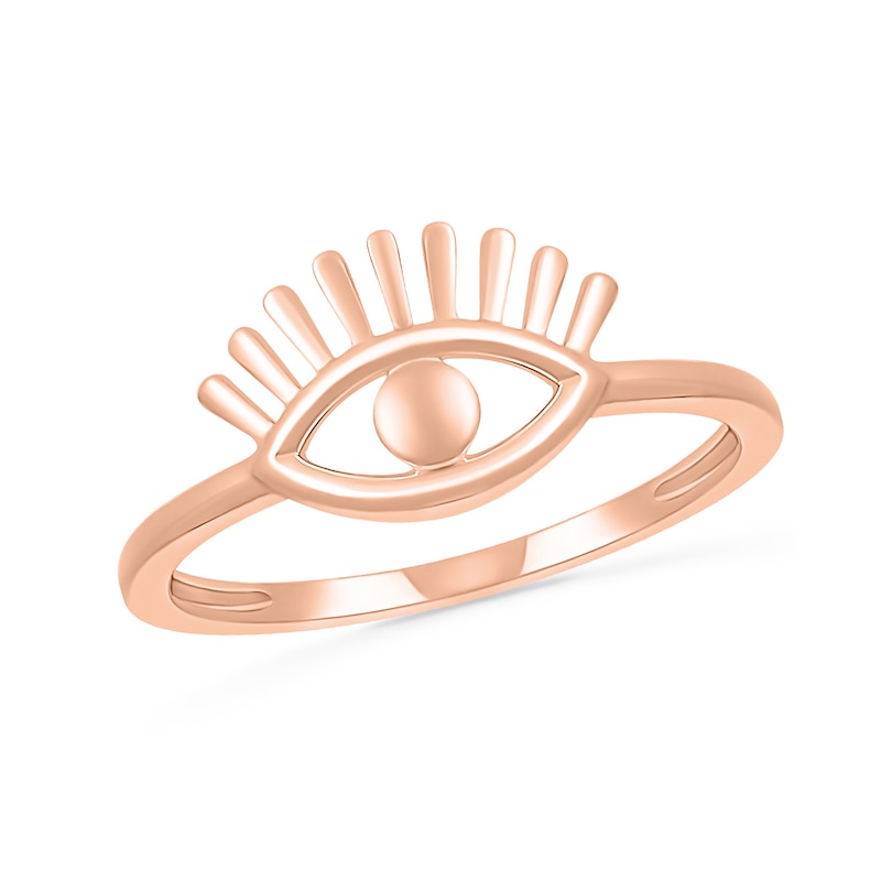 Eye with Eyelashes Ring in 10K Rose Gold|Peoples Jewellers